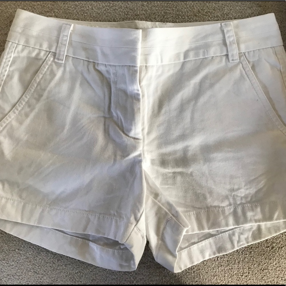 White chino shorts